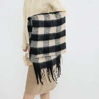 До 65% отстъпка от модни дами топли шалове дълги цветове пискюл топли шалове печат шалове моден шал на хлабина