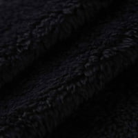 Noilla дамски пуловер с дълъг ръкав туника блуза екипаж в врата плетани върхове жени небрежно руно размита топ солиден цвят черен 4xl