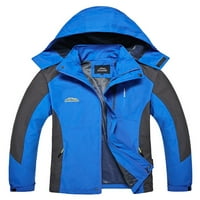 REJLUN Мъжки палто с дълъг ръкав изходни бутони за ски яке Raincoat ежедневни зимни топли палта мъже синьо 2xl
