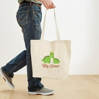 Cafepress - Big Sister Dino Tote Bag - Естествено платно тотална чанта, платна чанта