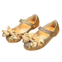 Ymiytan Girls Mary Mary Jane Glitter Princess Shoe Comfort Flats Парти помпа дишаща магическа лента плоски обувки злато 3c