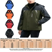 Avamo Men's Reflective Splaced Raincoat Copped Jacket Men Button Down Mountain Coat с джобове оранжево 2xl