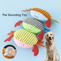 Shulemin Dog Toy, Dog Chew Toy Ухапване на ухажване Облекчаване на скуката Краб Форма вградена звукова животинска плюшена играчка за забавление