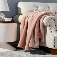 Легла фланелен руно enderettwin, прашен розов - леко одеяло за диван, диван, легло, къмпинг, пътуване - супер меко уютно одеяло от микрофибър