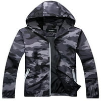 Мъжки качулка Raincoat Waterproof Jacket Zip Up Windbreaker Jacket Biker Jacket Outwear Мъже зима камо камо с палто с качулка с качулка