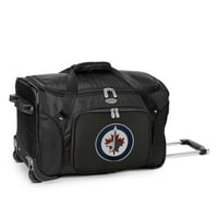 Черни Winnipeg Jets 22 2-колела чанта с дюфели