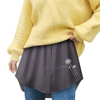 Поли за жени модерни летни самостоятелни самостоятелни пуловер с риза, подредени с отпечатани поли от дъното