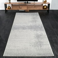 Logan Grey Rustic Modern Contemporary Area Rugner Tapis за хол Спалня Коелода за трапезария от 9x12