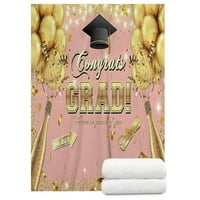 Завършване на одеялото Поздравления и училищния колеж старши дипломиране одеяло