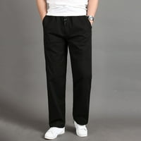 Sngxgn мъжки товарни панталони ежедневни джоги джобове джобове на талията на талията за мъже, черни, размер 2xl