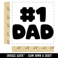 # Татко номер едно Денят на бащата квадратна гума Печат щамповане скрапбукинг занаятчия - малък 1.25in