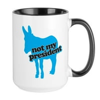 Cafepress - DNC магаре на синя голяма халба - унция керамична голяма халба