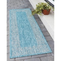 Зона за събиране на размери на открито килим синьо - 4'x6 '