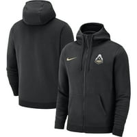 Мъжки Nike Black Purdue Boilermakers Club Full-Zip Hoodie