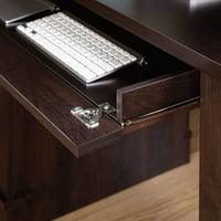 Dark Espresso Executive Computer Desk W Wing Cabinets Съхранение