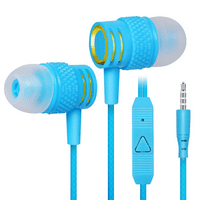 Urban R кабелни слушалки в ухо с микрофон за Vivo Lite с кабел без заплитане, шум от шума, дълбоки баси, в силиконови накрайници на ушите