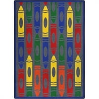 Joy Carpets 1729B - Игрални модели Jumbo Crayons Препоръчвам детска зона килими дъга - фута инча.
