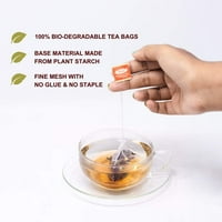 Премиерни чай Nilgiri, първокласен черен чай, чай с единичен произход, чай за свободни листа в биоразградими пирамидни чаени торбички, GMS, светлокодирани с флорални аромати, направете леден или горещ чай,
