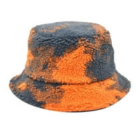 Puawkoer есен и зимна вратовръзка боя цветна отпечатана риболовна шапка е модерна на открито пътуване с шапка шапка кофа за кофа човек монтиране