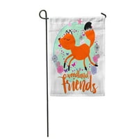 Приятели на гората сладък за абстрактна рисунка за креативни момичета градински флаг декоративен флаг къща банер