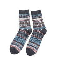 Pxiakgy чорапи за жените топлина и чорапи есенни женски удебелени двойки вълни зимни чорапи многоцветни + един размер