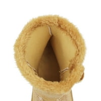 Момиче Fau Fur Boots Деца блясък снежни обувки
