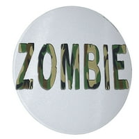 Kuzmark 12 дъска за рязане на кръгло стъкло - Zombie Camoflauge