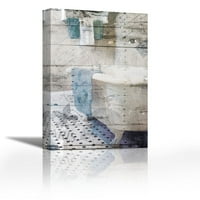 Баня в Париж - Съвременна изящна изкуство Giclee on Canvas Gallery Wrap - Wall Décor - Art Rainting - Готов за окачване