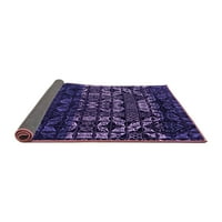 Ahgly Company Indoor Round Abstract Purple Modern Area Rugs, 6 'кръг