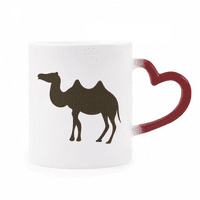 Черна камила сладка животински портрет на топлината чувствителна чаша червен цвят смяна на каменни изделия чаша