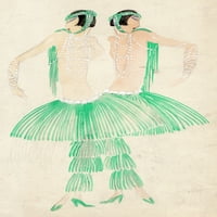 Дизайн на костюми за печат на плакати от сестри от Dolly Sisters от колекцията на Mary Evans Jazz Age Club