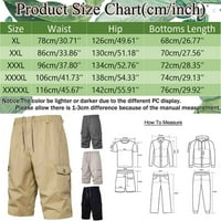 HWMODOU Мъжки товарни панталони солиден цвят плюс размер с джобове за теглене пролет летни мъжки дрехи панталони за мъже