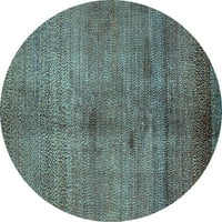 Ahgly компания на закрито кръг абстрактно светлосини килими от модерна зона, 8 'кръг