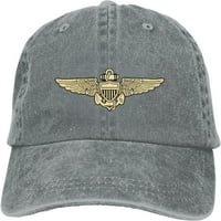 Военноморски авиатор пилотни крила деним бейзболна шапка шапка регулируема каубойска шапка