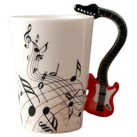 Kokovifyves Drinkware Clearance Musician's Coffee Cups - Creative Designs Guitar Mug Electric Guitar Heartbea