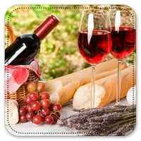 Винилови каботажници - комплект от - червено вино и хляб