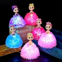 Sehao Сладка светеща кукла LED нощна светлина с меки подаръци за осветление за момичета за рождени дни и Коледа