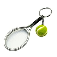 Bluethy Simulation Mini Tennis Racket Ball Keychain висулка чанта ключ Аксесоари за пръстени