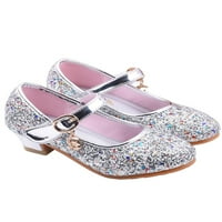 Fangasis момичета косплей рокля сватбени партита обувки Glitter Sequins ниска пета Мери Джейн принцеси обувки