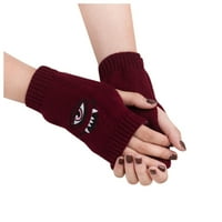 Kiplyki сделки поддържат топли дамски ръкавици момиче плетена ръка без пръсти поддържа топло зимни ръкавици мека топла ръкавица