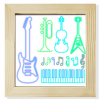 Китарни музикални инструменти Неон квадратна рамка за картина стена настолен дисплей