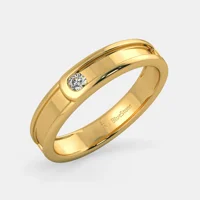 Индия Обединен блясък: Затворена лента за него 18kt златен диамантен пръстен, златни пръстени за жени