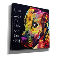 Epic Graffiti 'благодарност Pitbull' от Dean Russo, Giclee Canvas Wall Art, 30 x26