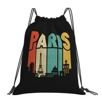 Париж Сити силует раница за раница за училище спортен плаж йога Водоустойчива чанта за фитнес за жени мъже