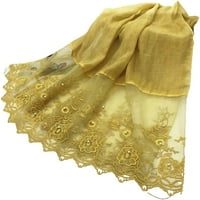 Жени меки дантели перлен ръб копринен шал мода елегантни солидни шалове слънцезащитен крем леки опаковки пролет есен лято