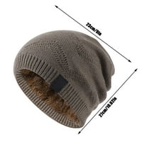 Шапки Женска зимна шапка топла плета шапка дебела руно облицована зимна шапка