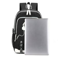 Bzdaisy 15 Backpack Laptop W Multi -Pocket, USB зареждащ кабел и дизайн на черна детелина - Перфектен за училище и приключения