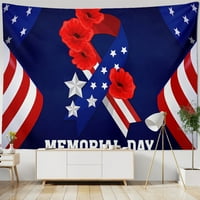 Декорации на Деня на независимостта на открито, Ден на независимостта Американски флаг Тонбопнете стена, окачване, гоблени за спалня, 4 юли Форови за фотография, M-150