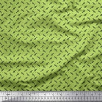 Soimoi Polyester Crepe Fabric Dot & Musical Notes Shirting Printed Fabric Wide