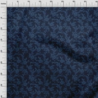 Oneoone памучен камбричен тъмносиня тъкан флорална тъкан за шиене на отпечатана занаятчийска тъкан край двора